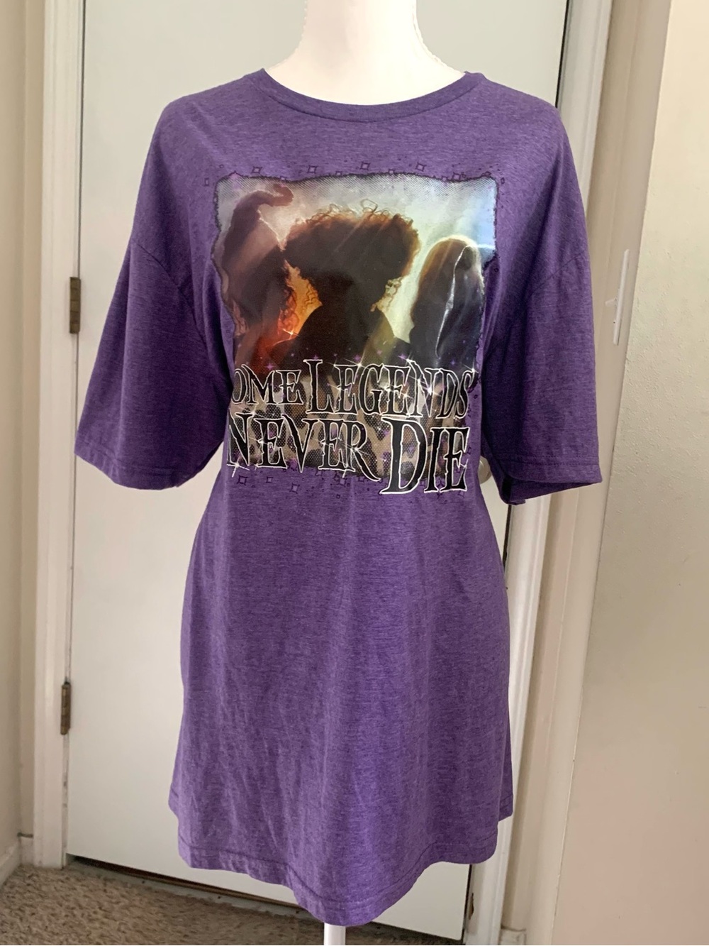 Hocus Pocus Halloween Purple Graphic T-Shirt Gildan Softstyle XL Short Sleeve